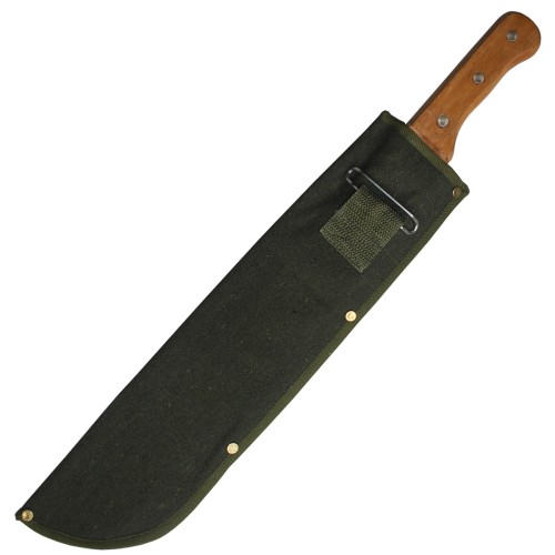 MFH Bolo Machete mit Holzgriff inkl. grüner Canvas Scheide